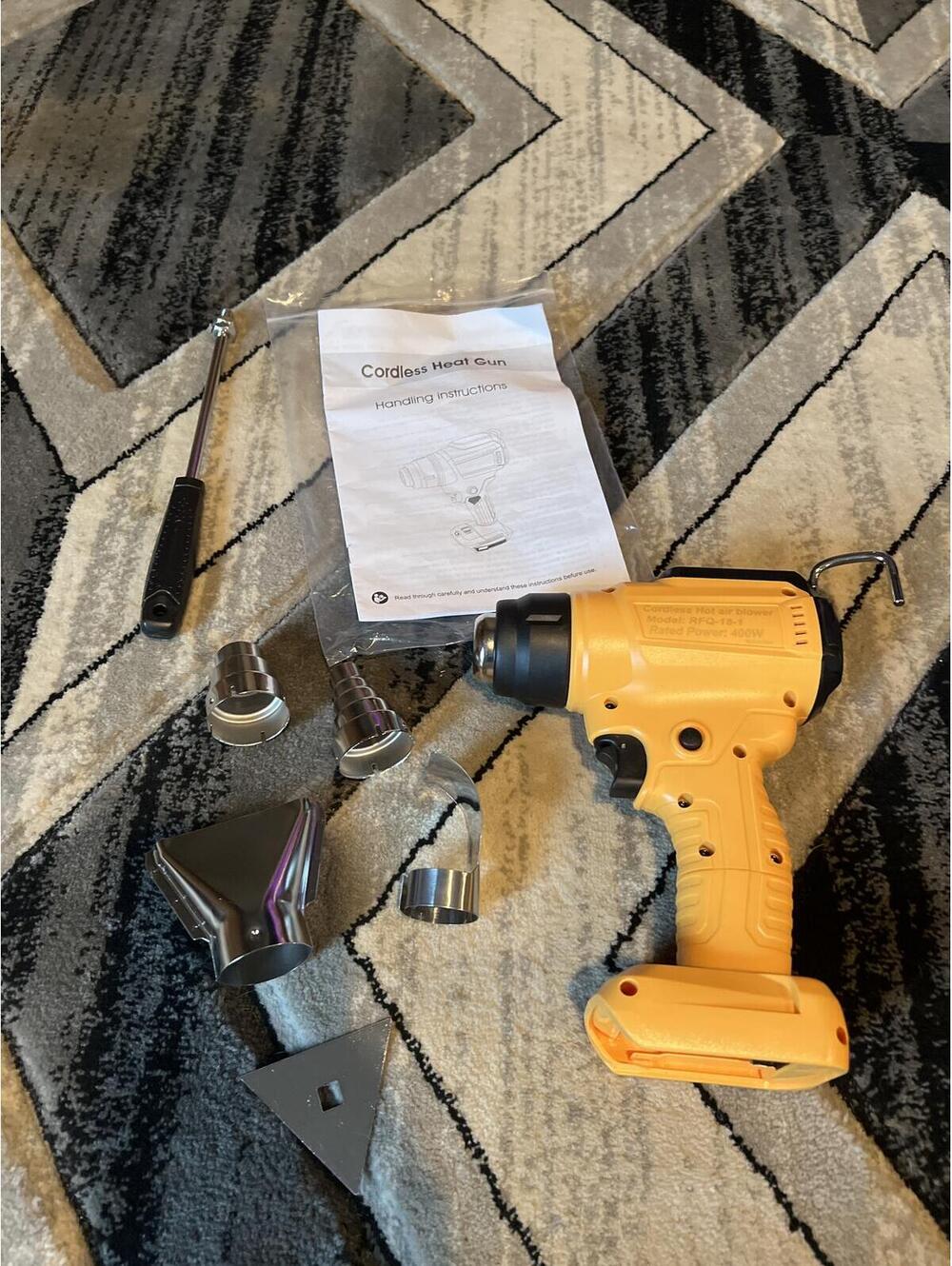Cordless Heat Gun RFQ-18-1 400W with Multiple Nozzles
